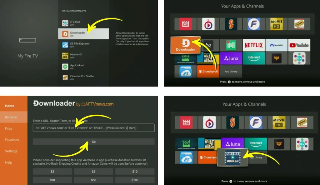 Install Anime World Z on Smart TV & Firestick
