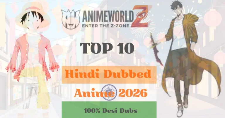 Top 10 Best Hindi Dubbed Anime 2026 Featured Image with Luffy and Sung Jinwoo - Anime World Z