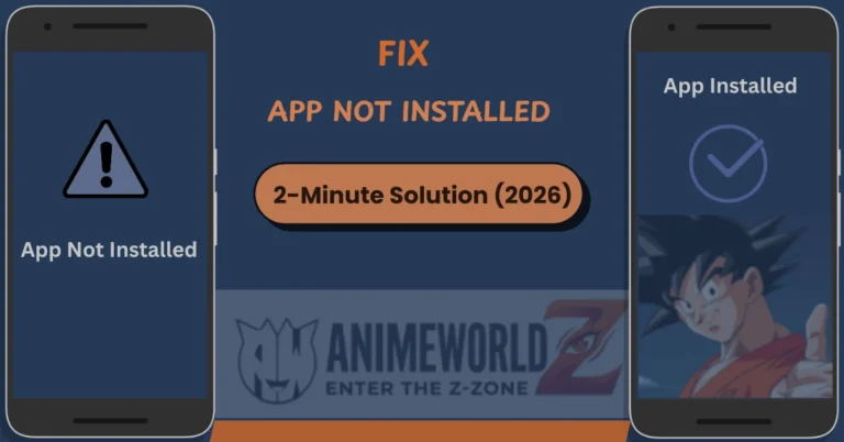Step-by-step guide to fix App Not Installed error on Android for Anime World Z APK
